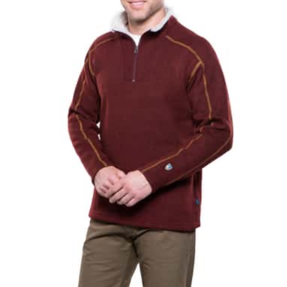 Kuhl Other - Kuhl Men's Europa 1/4 Zip Up Fleece Sweater - Burgundy